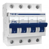 TOKOV 4P C 25А 4.5кА Автомат - КОЛОРЛОН ВТД Новосибирск