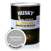 HUSKY-KLONDIKE Краска по металлу с молотковым эффектом алюминий (0,9л; 6шт) - КОЛОРЛОН ВТД Новосибирск