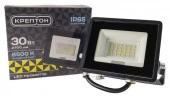 30W Прожектор КРЕПТОН LED IP65 черный 6500K - КОЛОРЛОН ВТД Новосибирск