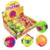 Т174101toy мячик-прыгун ПВХ 7,5 см,  бабочка, рефленый, со светом, цвета в асс. - КОЛОРЛОН ВТД Новосибирск