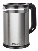 * SAKURA Чайник электр SA-2742MS (1.8) стекл двухслойн подсв - КОЛОРЛОН ВТД Новосибирск