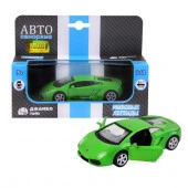JB1200136ТМ "Автопанорама"  Машинка металл.  1:43 Lamborghini Gallardo LP560-4, зеленый, инерция, от - КОЛОРЛОН ВТД Новосибирск