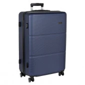 Р612 (3-ой) синий D.Blue (28") пластик ABS чемодан средний - КОЛОРЛОН ВТД Новосибирск