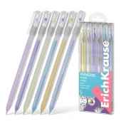 61308 РУЧКА ГЕЛ. ERICHKRAUSE PARADISE STICK PASTEL, 0,6 ММ, НАБОР 06ШТ, АССОРТИ, ПЭТ-БОКС /24/288/ - КОЛОРЛОН ВТД Новосибирск
