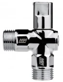 Кран шаровой угловой 1/2" н/н (универсальный) ХРОМ-POLISH.латунь,ГОСТ, MPF - КОЛОРЛОН ВТД Новосибирск