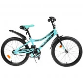 299415 Велосипед подр.20" prime, nx-тип, задн.ножн. тормоз,крылья, звонок, бирюз./черн. MUSTANG - КОЛОРЛОН ВТД Новосибирск