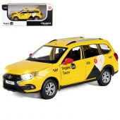 JB1251347Яндекс.Такси машинка металл., LADA GRANTA CROSS, цвет желтый, масштаб 1:24, открываются 4 д - КОЛОРЛОН ВТД Новосибирск