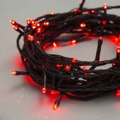 Гирлянда для дома 9,5м,100 ламп LED,Красный,8 реж, зелен.пров., с возмож. соединен. 129-031 - КОЛОРЛОН ВТД Новосибирск