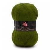 Пряжа "Angora Delikate", 15% мохер, 10% шерсть, 75% акрил,100 г/500 м (1108, зеленый кедр)5шт/уп - КОЛОРЛОН ВТД Новосибирск