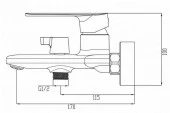 Смеситель д/ванны, GROSS AQUA, короткий излив, 2550545C, Scandi - КОЛОРЛОН ВТД Новосибирск