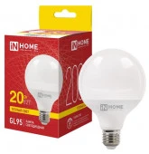 Лампа LED-GL95-VC 20Вт 230В Е27 3000К 2000Лм 95мм IN HOME - КОЛОРЛОН ВТД Новосибирск