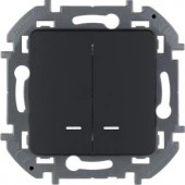 Legrand INSPIRIA Антрацит Выключатель 2кл. с подсв 673633 - КОЛОРЛОН ВТД Новосибирск
