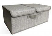 Коробка для хранения 50x30x20 СЕРЫЙ с крышкой - КОЛОРЛОН ВТД Новосибирск