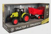 YK-2114 Игрушка-трактор с прицепом KID ROCKS, масштаб 1:16,со звуком и светом, инерц. механизм - КОЛОРЛОН ВТД Новосибирск