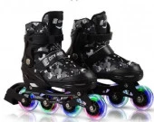 39-42 "CITY-RIDE" Рол.коньки,PUкол,все кол.свет,подш.ABEC 7,цв.серо-бел.камуф.JB0208023 - КОЛОРЛОН ВТД Новосибирск