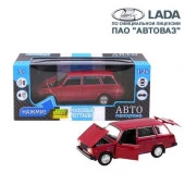 JB1200166ТМ "Автопанорама" Машинка металл., ВАЗ 2104, масштаб 1:24, бордовый, инерция, откр. двери, - КОЛОРЛОН ВТД Новосибирск