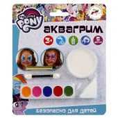 253185  Аквагрим MultiArt My Little Pony 6 цв. красок, спонж, аппликатор, крандаш на блистере в кор. - КОЛОРЛОН ВТД Новосибирск