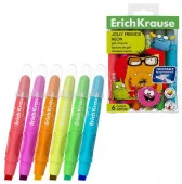 65540 МЕЛ ГЕЛ. 06 ЦВ. ERICHKRAUSE JOLLY FRIENDS НЕОН, ПЭТ-БОКС, Е/П /12/72/ - КОЛОРЛОН ВТД Новосибирск