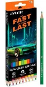 Карандаши 18цв. deVENTE "Fast Or Last" 5023537 шестигр.2М,диаметр гриф.2,8мм,к/к - КОЛОРЛОН ВТД Новосибирск