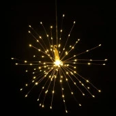 ***Гирлянда на бат "Сфера" 160 ламп LED, d - 40 см, 2 реж.,20/80 см с подвесом , Т/белый 183-0225 - КОЛОРЛОН ВТД Новосибирск