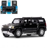 JB1251156 ТМ "Автопанорама" Машинка металл. 1:32 Hummer H3, черный, свет, звук, откр. двери и багажн - КОЛОРЛОН ВТД Новосибирск
