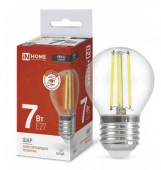 7W LED-ШАР-deco 7Вт 230В Е27 4000К 810Лм прозрачная IN HOME - КОЛОРЛОН ВТД Новосибирск