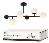 Люстра AURORA LUNA-6G9-BL 6хG9 матовые плафоны, черный корпус IN HOME - КОЛОРЛОН ВТД Новосибирск