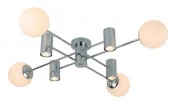 Люстра LV 9441/4+4 Реген Хром Е27 60W + GU10 7W - КОЛОРЛОН ВТД Новосибирск
