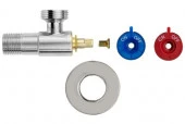 Кран шаровой угловой 1/2"х3/4"н/н (флажок сверху)ник.лат.COMPACT,ГОСТ,MPF - КОЛОРЛОН ВТД Новосибирск