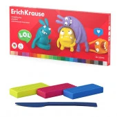 61350 ПЛАСТИЛИН 24 ЦВ, 432 ГР. ERICHKRAUSE JOLLY FRIENDS, СО СТЕКОМ, К/К /2/8/ - КОЛОРЛОН ВТД Новосибирск