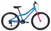 Велосипед ALTAIR MTB HT 24 1.0 (24" 6 ск. рост 12") 2020-2021,голубой/розовый, RBKT11N46004 - КОЛОРЛОН ВТД Новосибирск