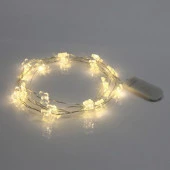Гирлянда для дома "Бабочка" на батарейках 2,0 м 20 ламп LED, 1 реж., IP-20, Теплый белый - КОЛОРЛОН ВТД Новосибирск