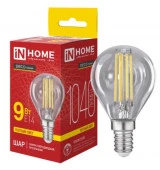 9W LED-ШАР-deco 9Вт 230В Е14 3000К 1040Лм прозрачная IN HOME - КОЛОРЛОН ВТД Новосибирск