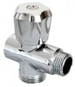 Вентиль трехпроходной 1/2"г*1/2"ш*3/4ш, AQUALINK, 03968 - КОЛОРЛОН ВТД Новосибирск