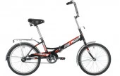 20FTG301.BK20 Велосипед NOVATRACK 20" складной, TG30, черный, тормоз нож, двойной об - КОЛОРЛОН ВТД Новосибирск