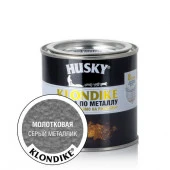 HUSKY-KLONDIKE Краска по металлу с молотковым эффектом серый металлик  (250мл; 6шт) - КОЛОРЛОН ВТД Новосибирск