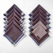 Платки носовые мужские Этель "Серджио" 30*30 см,(12 шт,) цв.коричневый, рис. МИКС 5073432 - КОЛОРЛОН ВТД Новосибирск