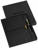 Подарочный набор Berlingo "Casual Gold": ежедневник недат, А5, 136л., кожзам,черный, зол.срез+ручк - КОЛОРЛОН ВТД Новосибирск