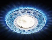 S288 BL хром/сапфир хрусталь/MR16+3W(LED WHITE) - КОЛОРЛОН ВТД Новосибирск