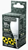 10W Лампа КРЕПТОН LED P45 10W E14 3000K шарик - КОЛОРЛОН ВТД Новосибирск