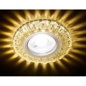 S310 CH/W хром/прозрачный хрусталь/MR16+3W(LED WARM) Led светильник - КОЛОРЛОН ВТД Новосибирск
