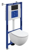 Комплект BRASKO SMART DPL EO slim инст.AQUA 50 PRIME P кнопка ACCENTO CIRCLE пл.чер.мат.LP - КОЛОРЛОН ВТД Новосибирск