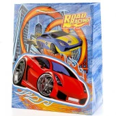 ***248021  ПАКЕТ ПОДАРОЧНЫЙ "ВЕСЕЛЫЙ ПРАЗДНИК" ROAD RACING 26Х32Х14СМ, БУМ., ГЛЯНЦЕВЫЙ - КОЛОРЛОН ВТД Новосибирск