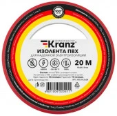Изолента ПВХ 15мм/20м/0,13мм красная KRANZ - КОЛОРЛОН ВТД Новосибирск