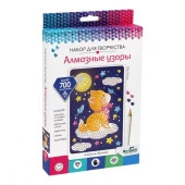 Origami Алмазные узоры. Котик на облачке. 10*15см Арт.06416 - КОЛОРЛОН ВТД Новосибирск