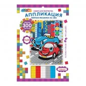349241 Набор д/детского тв-ва аппликация мягкая мозаика (17х23 см) машинки МУЛЬТИ АРТ в кор.100шт - КОЛОРЛОН ВТД Новосибирск