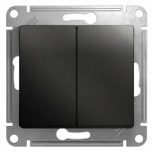 GSL000751 Glossa Антрацит Выключатель 2 кл.10А - КОЛОРЛОН ВТД Новосибирск