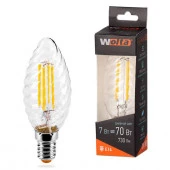 7W Led Wolta filament свеча витая  CT35 E14 4000K 25SCTFT7E14 Лампа - КОЛОРЛОН ВТД Новосибирск