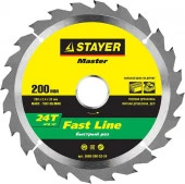 * Диск пильный STAYER "FAST-Line" по дереву, 200х32мм 3680-200-32-24 - КОЛОРЛОН ВТД Новосибирск