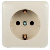 751-0300-122 VIOLA Розетка с/з крем (керамика) - КОЛОРЛОН ВТД Новосибирск